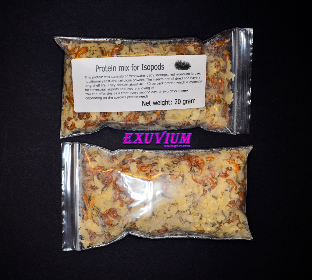 Protein mix food for isopods and other invertebrates. In stock, for sale.